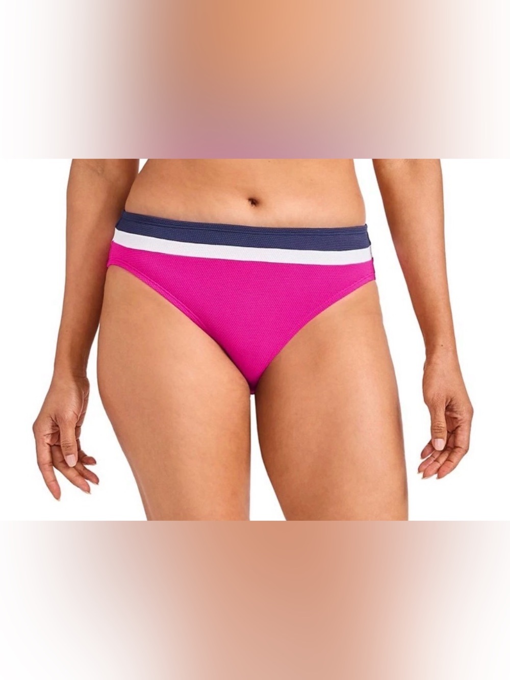 NWT Tommy Bahama Island Cays Colorblock Hipster Swim Bottom Pink Maui Size Small